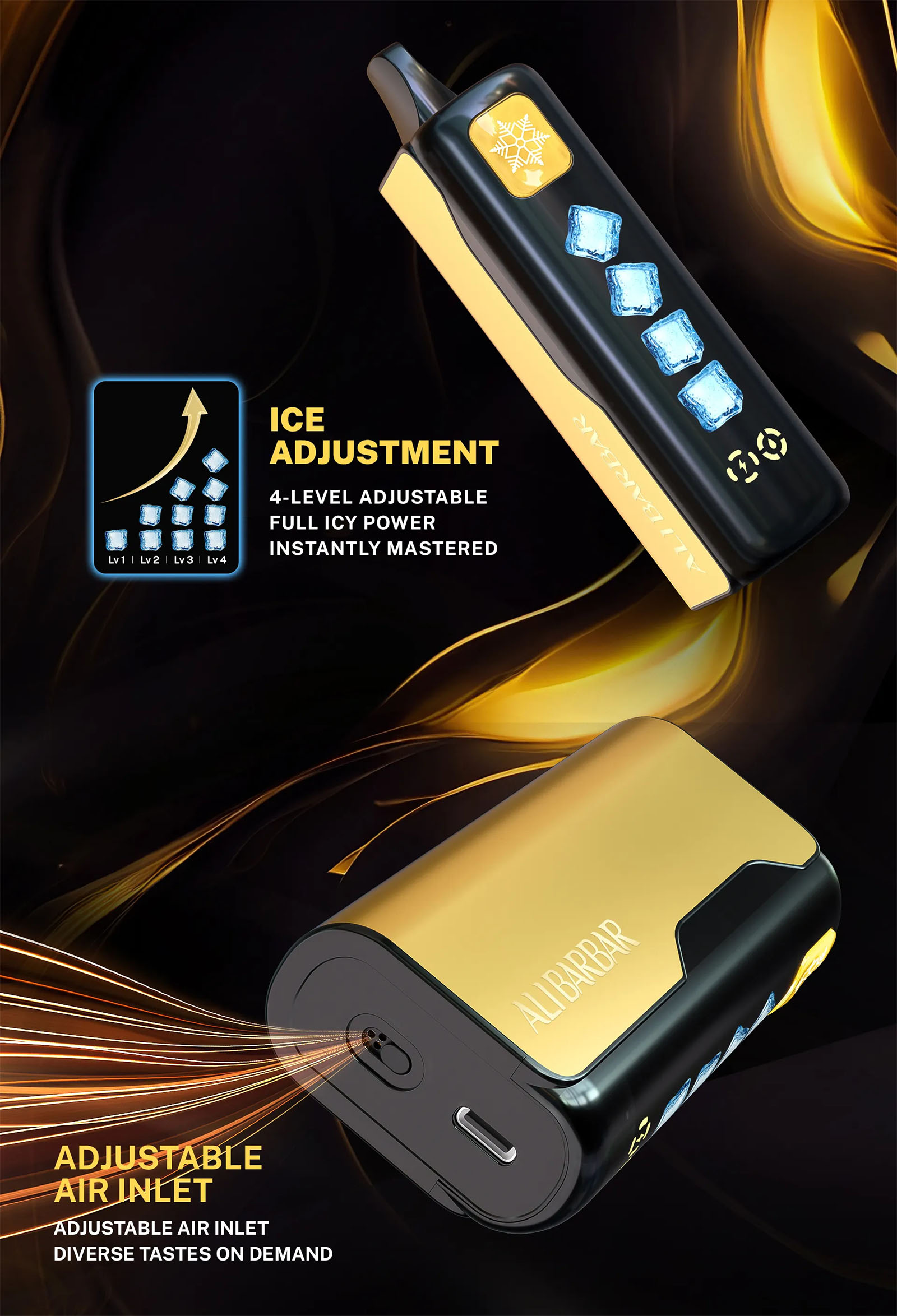 Alibarbar Ice Adjust 12000 Puffs Vape - Grapefruit Guava Lemon Alibarbar Ice Adjust 12000 Puffs Vape - Grapefruit Guava Lemon