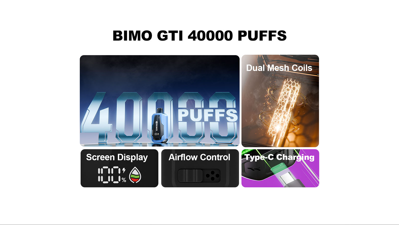 Bimo GTI 40000 Puffs Vape - Cherry Berry Bimo GTI 40000 Puffs Vape - Cherry Berry