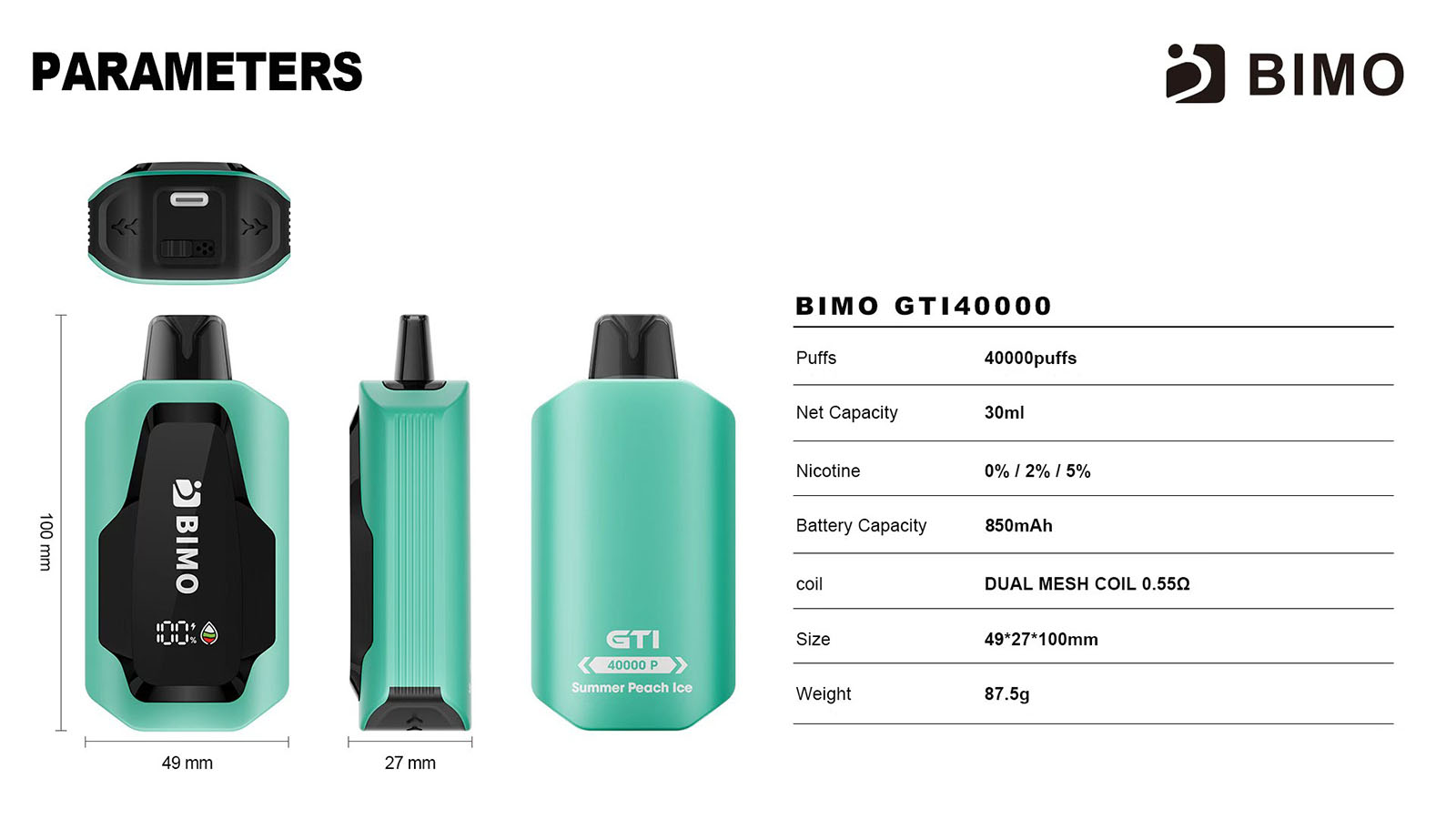 Bimo GTI 40000 Puffs Vape - Cherry Berry Bimo GTI 40000 Puffs Vape - Cherry Berry