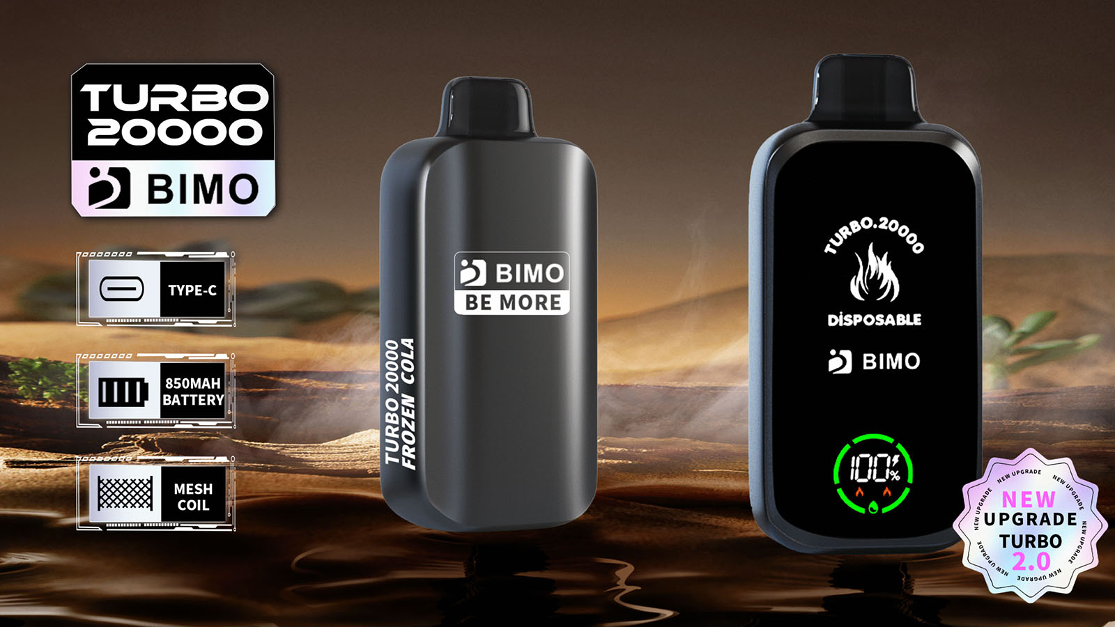 Bimo Turbo 20000 Puffs Vape - Cool Mint Bimo Turbo 20000 Puffs Vape - Cool Mint