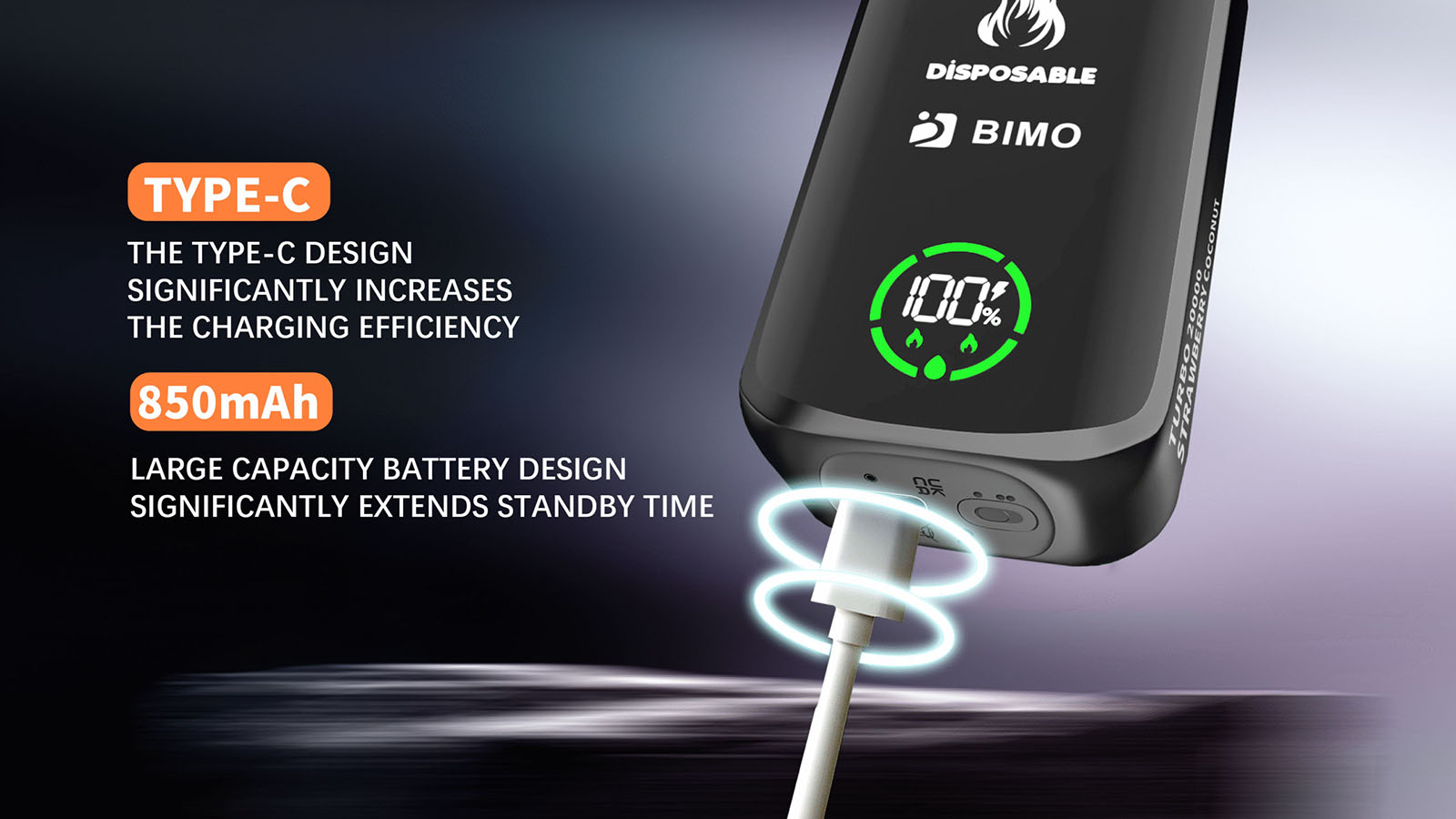 Bimo Turbo 20000 Puffs Vape - Cool Mint Bimo Turbo 20000 Puffs Vape - Cool Mint